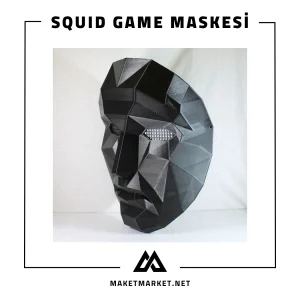 squid game maskesi siyah soldan görünüşü